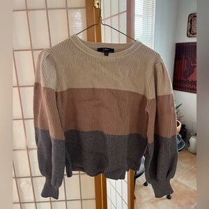 Lulu's Colorblock Balloon Sleeve Sweater